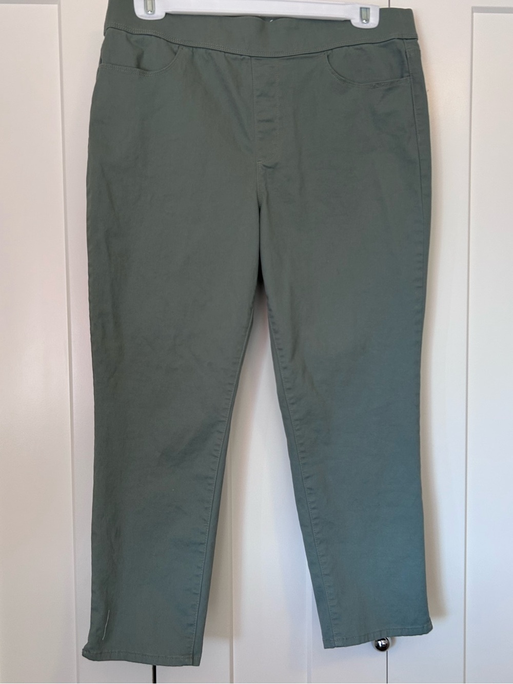 Gloria Vanderbilt All-around Slimming Effect pull on twill pants 14 olive